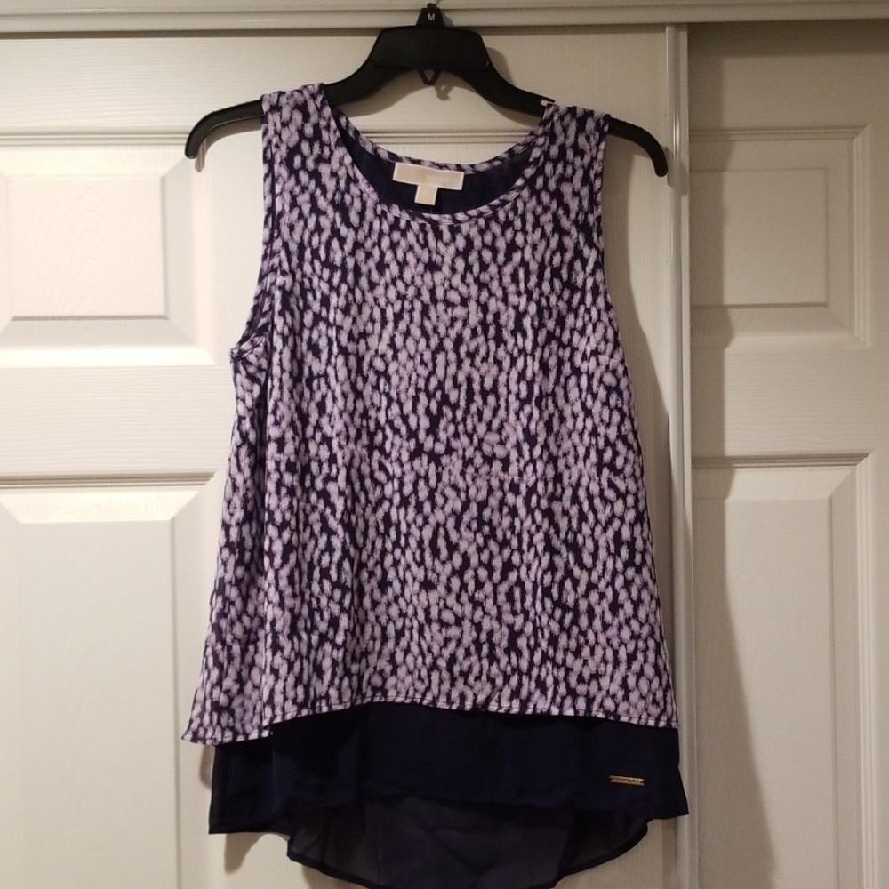 Michael Kors Printed High Low Top